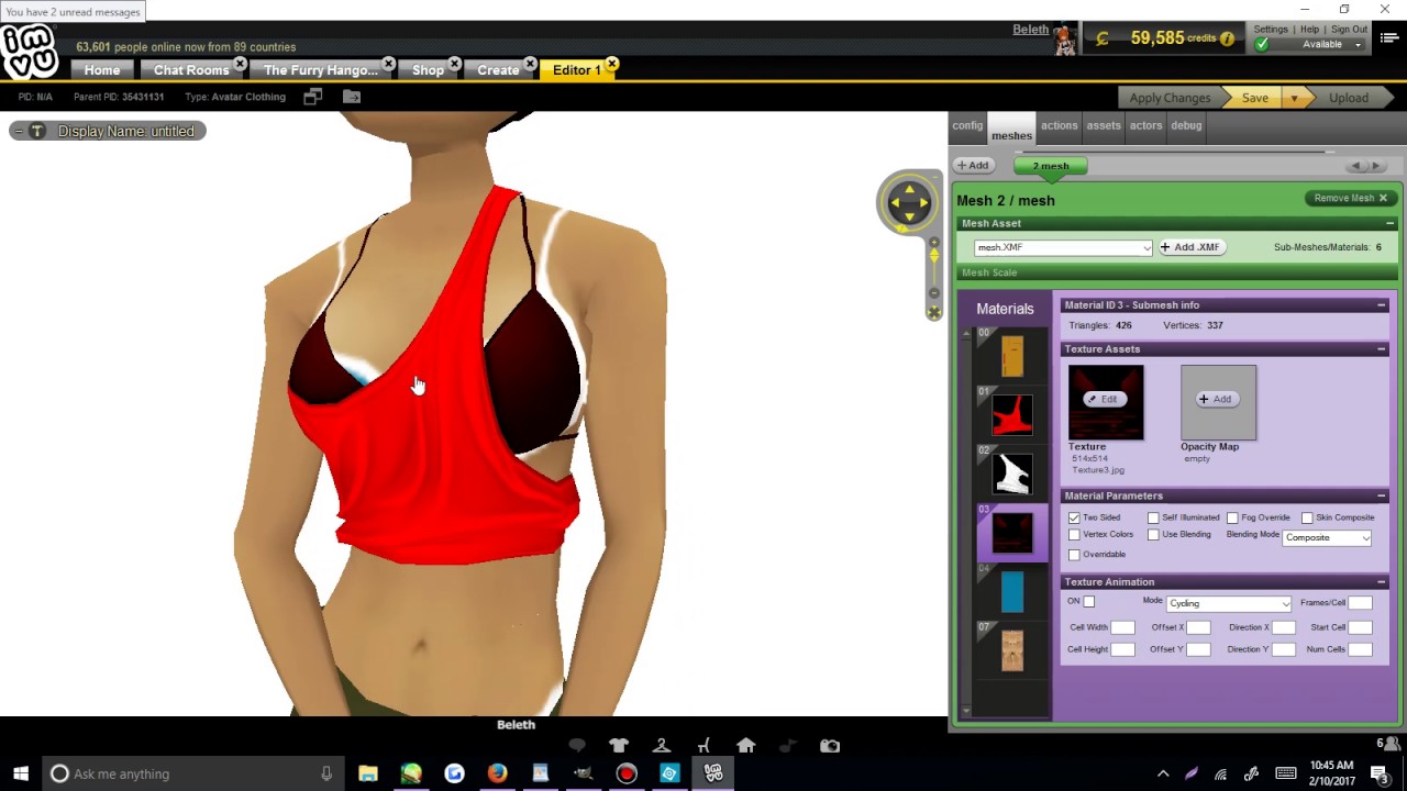 how to create clothes on imvu